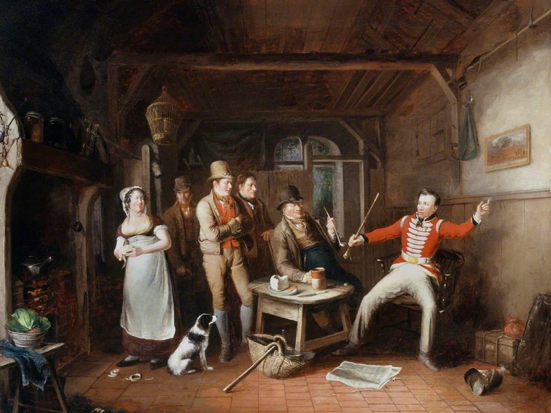1778-John Cawse - Un soldato racconta le sue imprese in una taverna - National Army Museum